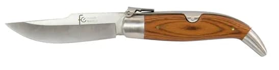 Navaja teja con muelle mango madera