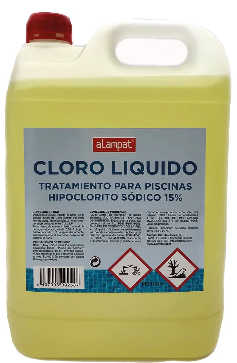 Cloro liquido para piscinas