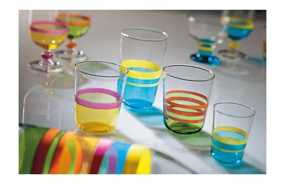 Vaso agua decorado pack 3 uds