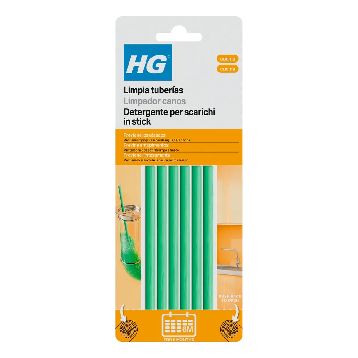 Limpiador desagües sticks (6 uds)
