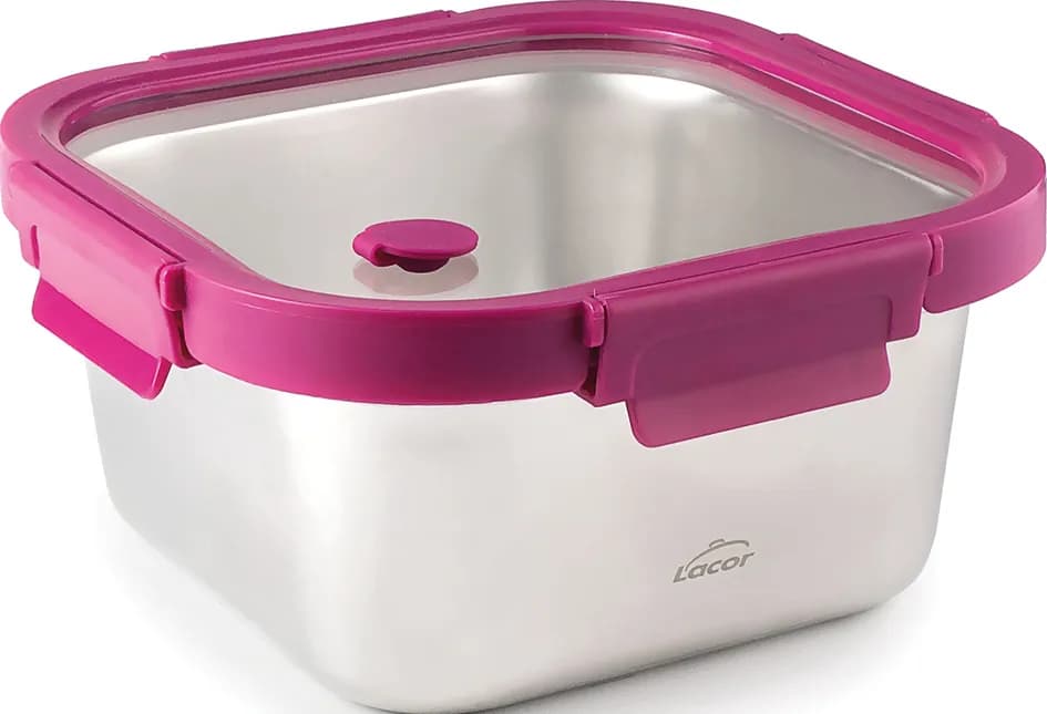 Contenedor alimentos cuadrado inox