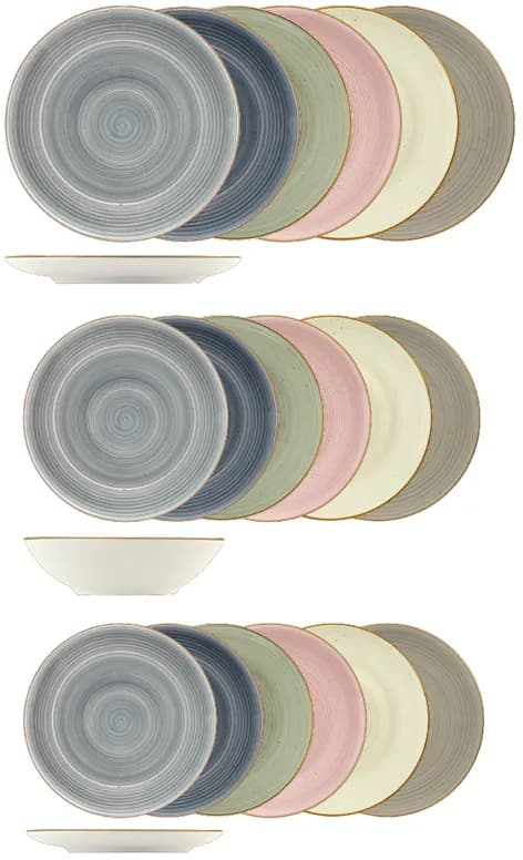 Vajilla 18 pzas stoneware surtido