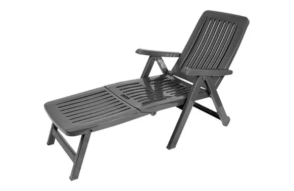 Tumbona resina plegable con ruedas