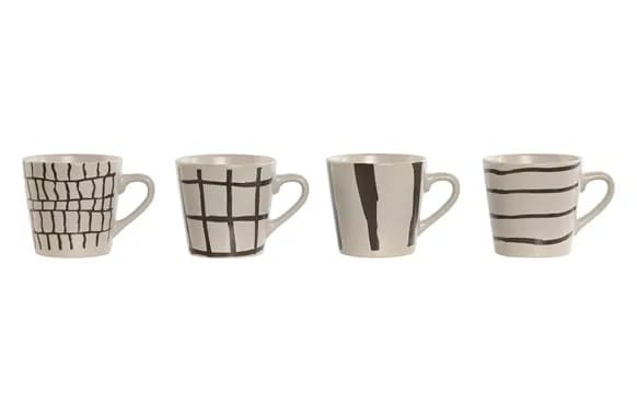 Taza te gres decorado