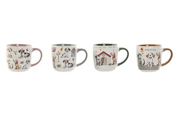 Taza porcelana perritos