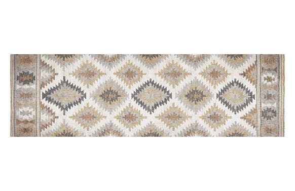 Alfombra vinilica estampada kilim grises