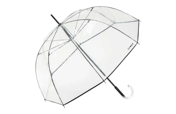 Paraguas mujer largo pvc transparente