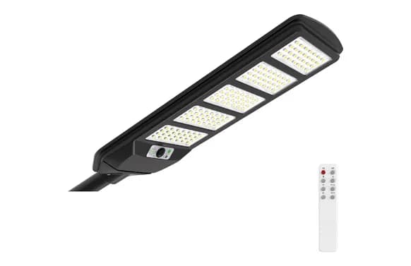 Farola solar industrial negro sensor pir
