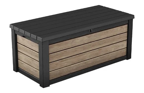 Arcon de resina imitacion madera walnut 454 L
