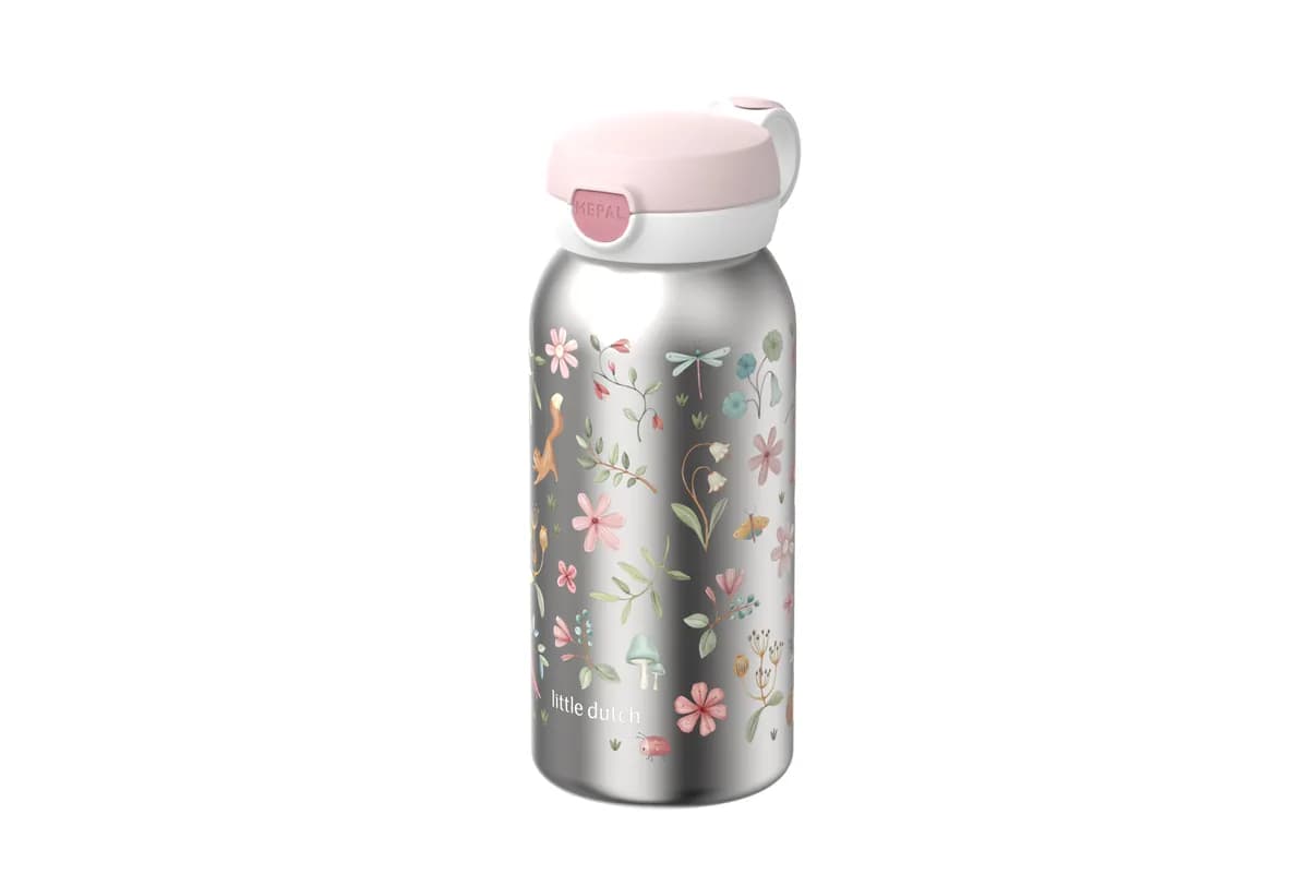Botella acero inox + tapa abatible
