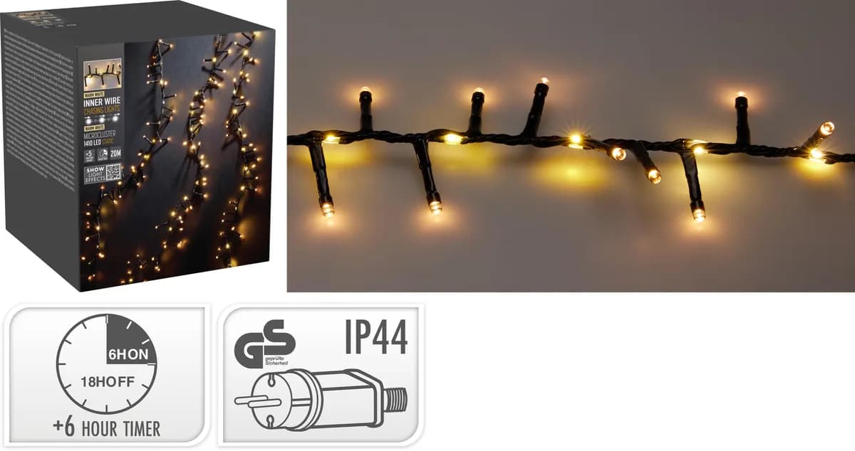 Guirnalda serpiente 1410 led ip44 15 funciones timer