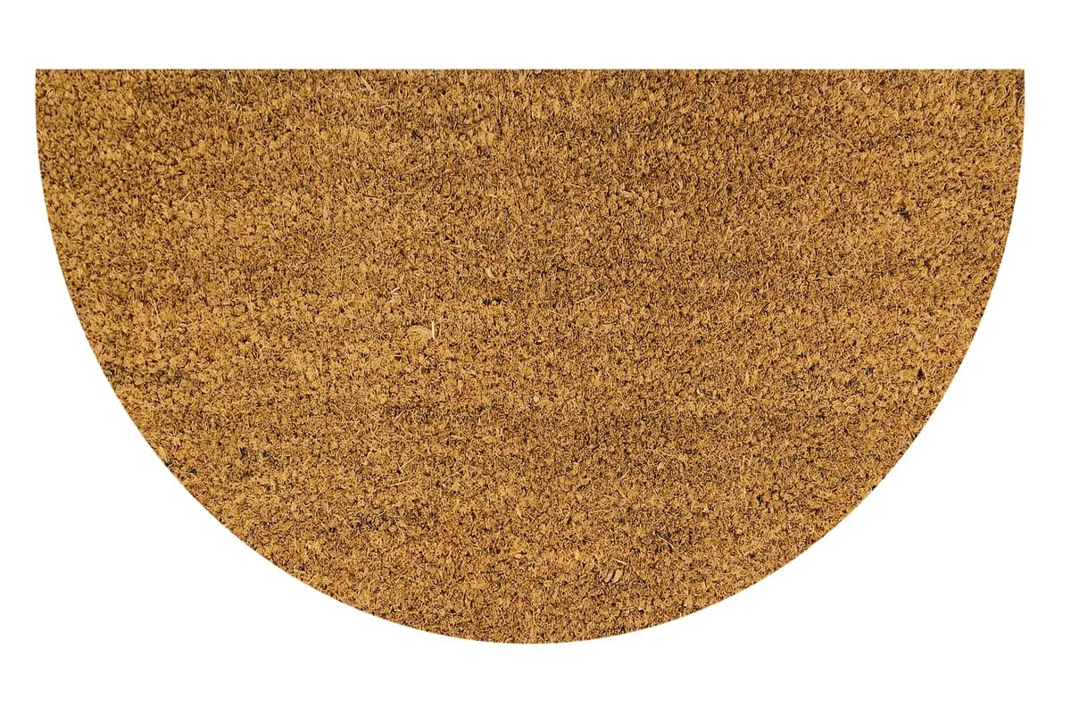 Felpudo coco natural liso media luna