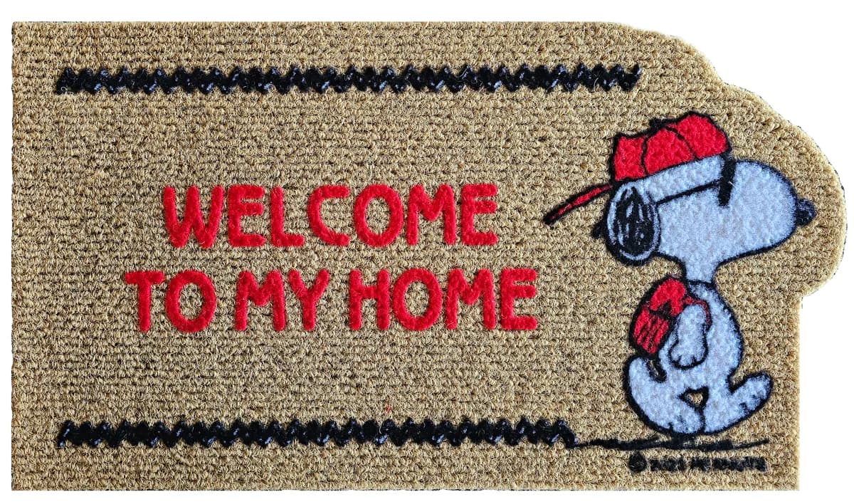 Felpudo moqueta flockado welcome snoopy cap
