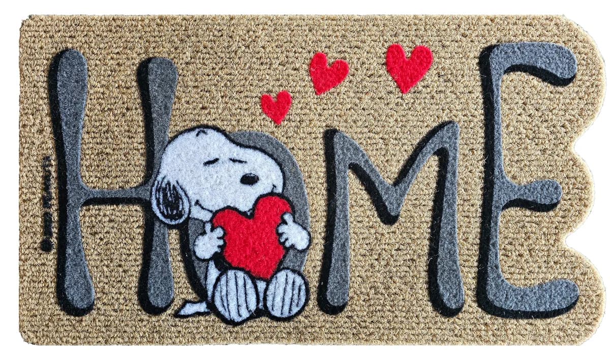 Felpudo moqueta flockado home snoopy heart