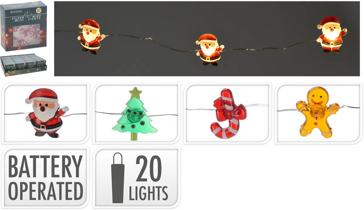 Luces led motivos navidad a pilas