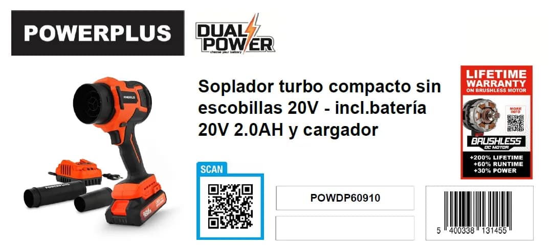 Soplador turbo compacto