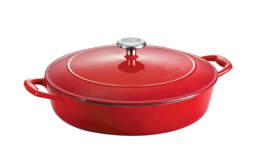 Cazuela baja hierro fundido esmaltado con tapa
