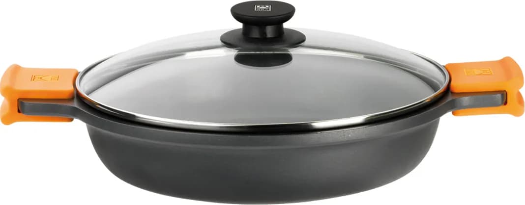 Cazuela baja aluminio fundido con tapa efficient