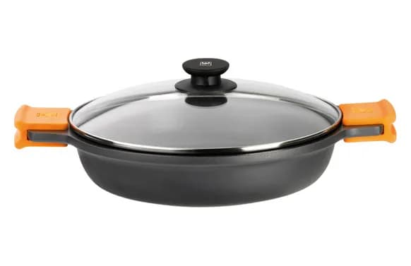 Cazuela baja aluminio fundido con tapa efficient