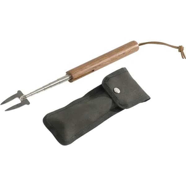 Tenedor pincho extensible con mango madera
