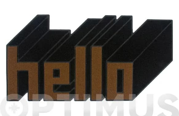 Felpudo caucho hello