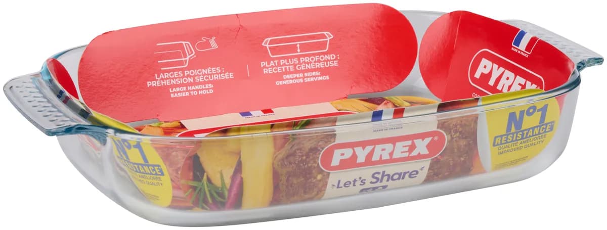 Bandeja vidrio horno rectangular Pyrex