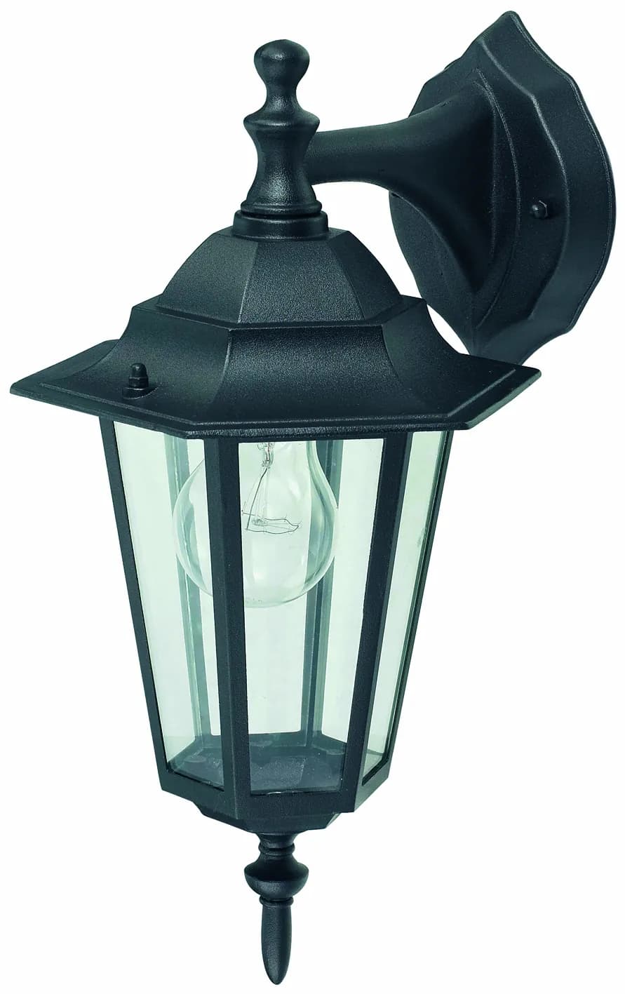 Farol pared descendiente negro
