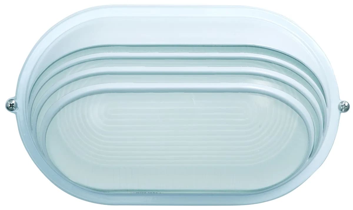 Aplique exterior oval blanco