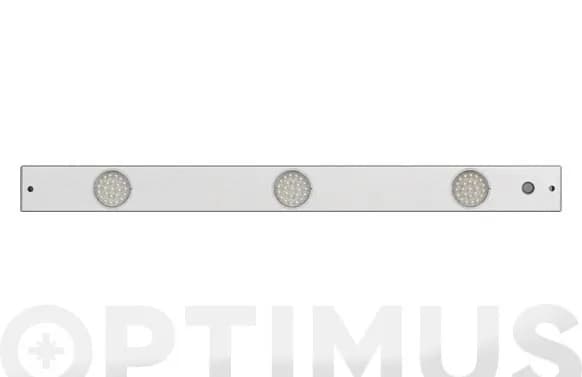 Regleta led aluminio 3 bombillas
