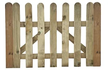 Puerta valla clasica madera rayada