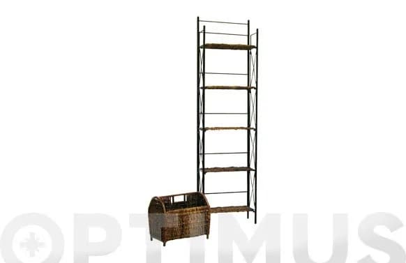 Estanteria plegable mimbre
