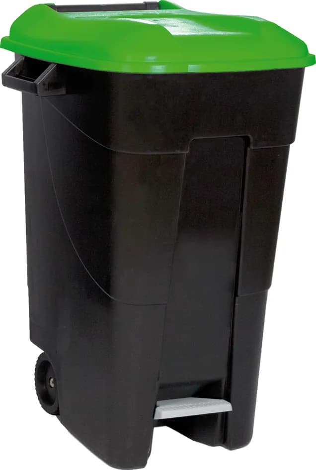 Contenedor negro con pedal