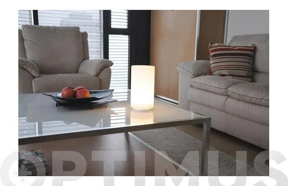 Lampara sobremesa led integrado cristal blanco