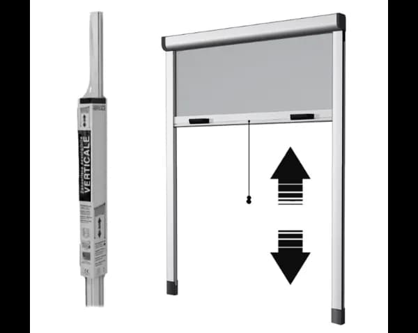 Mosquitera ventana enrollable vertical 'easy' blanca