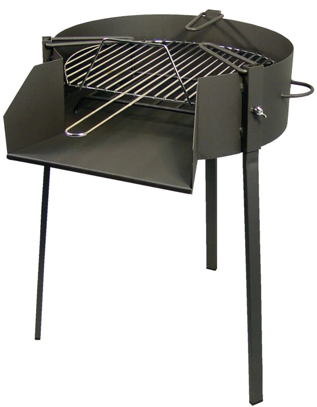 Barbacoa carbon-leña redonda