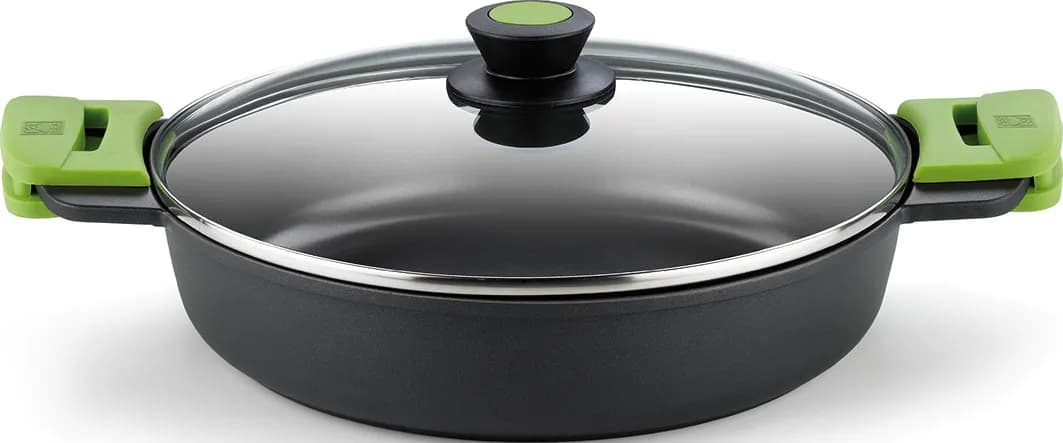 Cazuela baja aluminio fundido con tapa prior