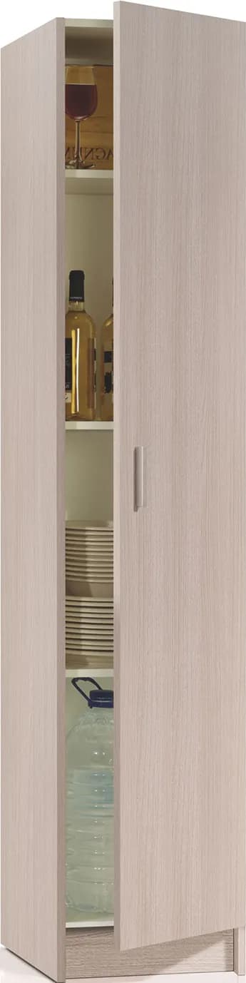 Armario multiuso estantes 1 puerta roble