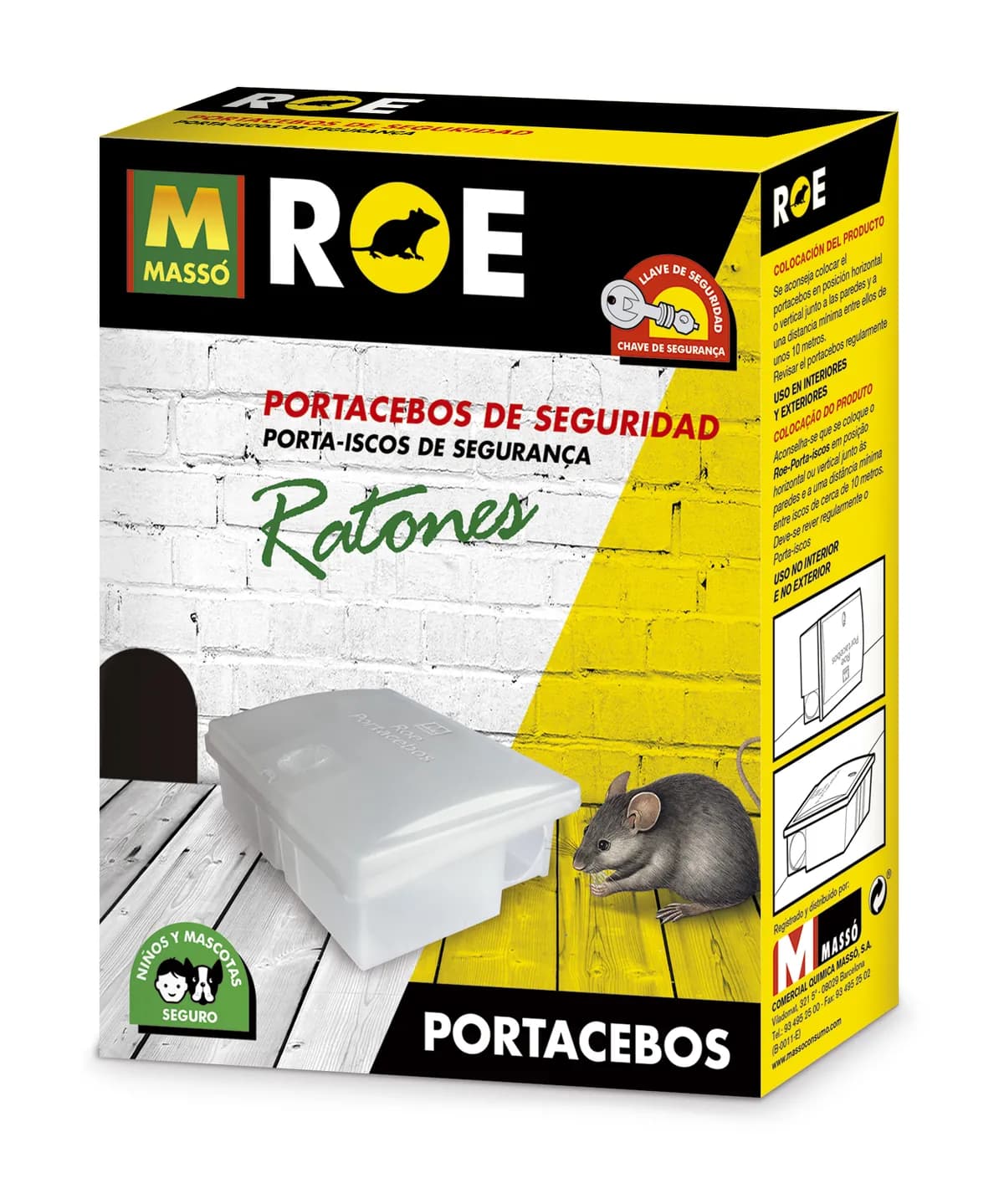 Portacebos ratones plástico transparente