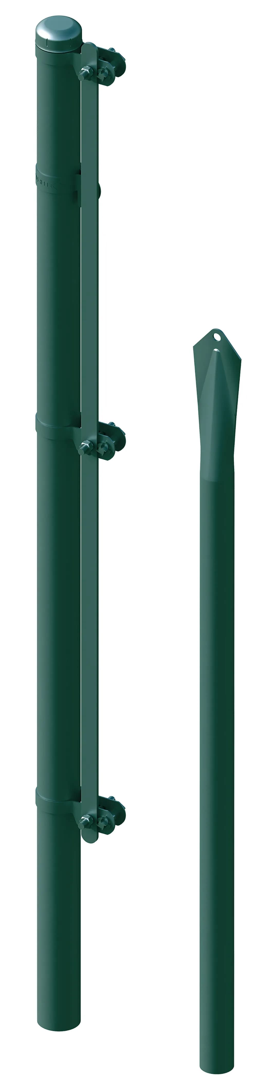 Conjunto poste arranque plastificado verde