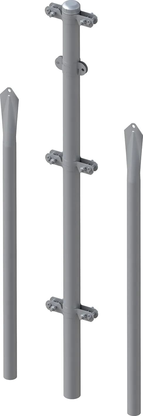 Conjunto poste refuerzo galvanizado