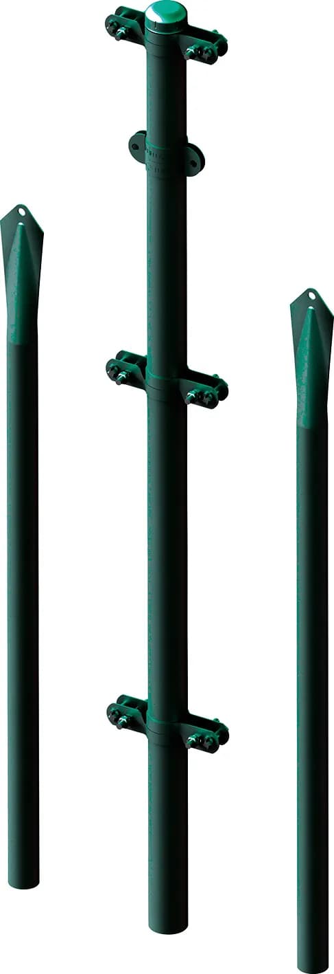 Conjunto poste refuerzo plastificado verde