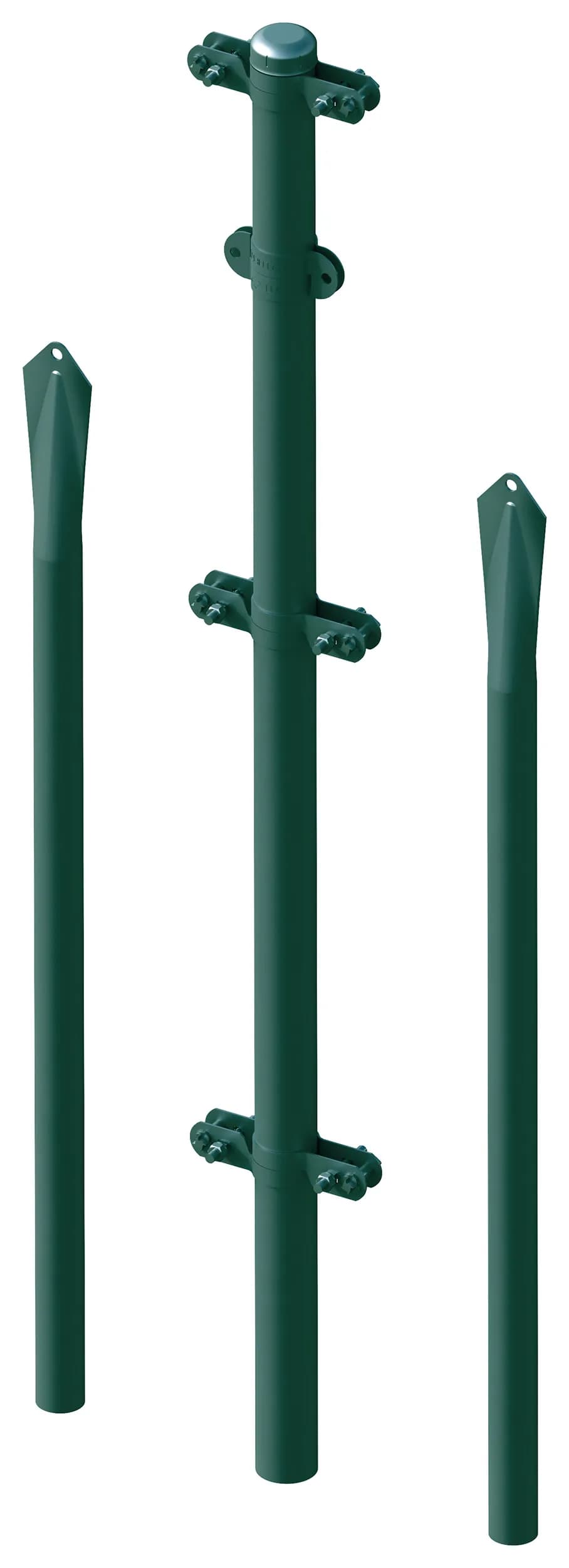Conjunto poste refuerzo plastificado verde