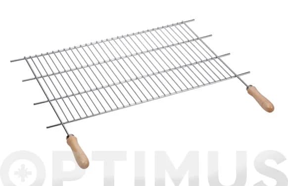 Parrilla recortable zinc mango madera