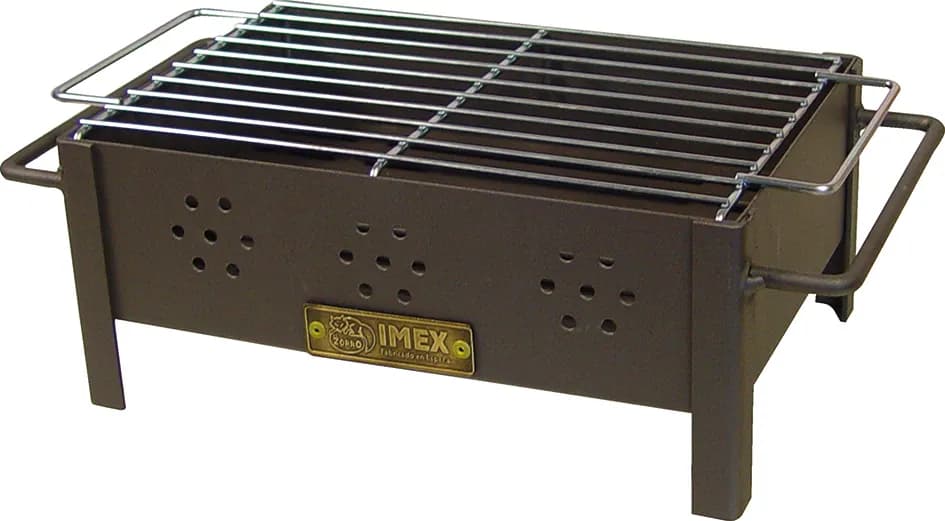 Barbacoa carbon rectangular sobremesa parrilla cincada