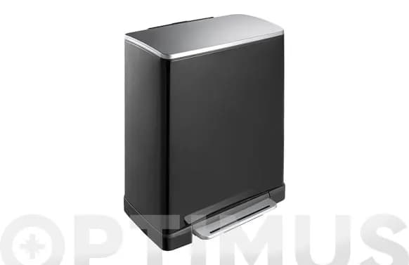 Cubo reciclaje metalico e-cube negro