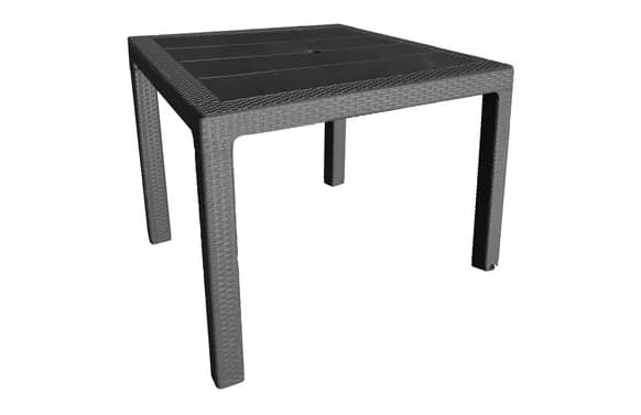 Mesa resina ratan elegance negro