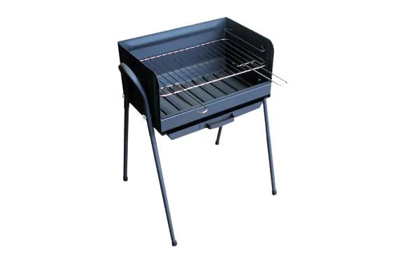 Barbacoa carbon-leña rectangular con parrilla cincada p