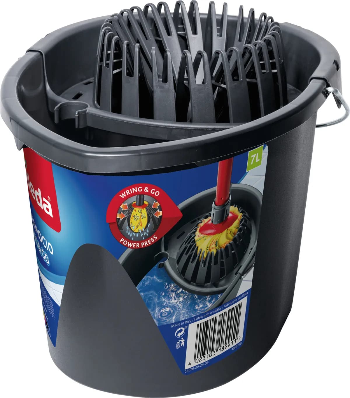Cubo con escurridor 7 L wring & go