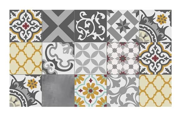 Alfombra vinilica croma patch gris ambar