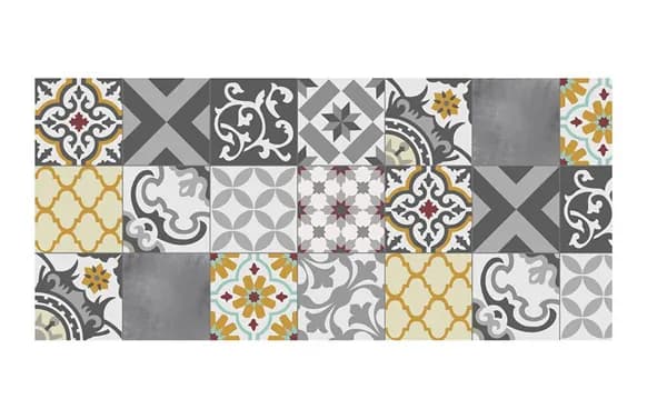 Alfombra vinilica croma patch gris ambar